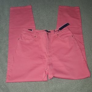 Gloria Vanderbilt Pink Amanda Heritage Fit Tapered Leg Classic Rise sz 1…